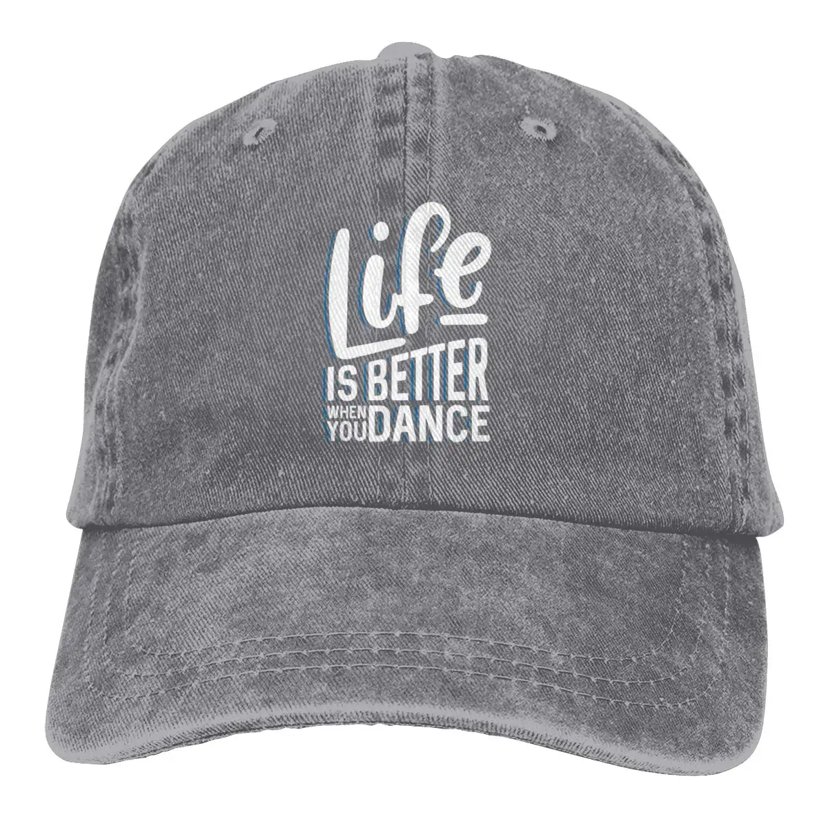 Жизнь лучше, когда вы танцуете ковбойские кепки унисекс Snapback Бейсболка серый