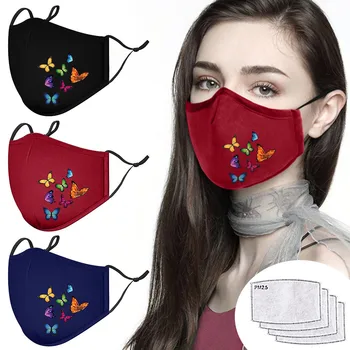 

Women Men Face Mask Reusable Adult Outdoor Washable Protection 2 Masks 4Filters Mouth Muffle Respirator Masques Mondmaskers
