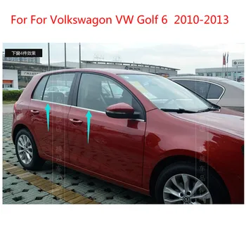 

For Volkswagon Golf 6 2010-2013 High-quality stainless steel Strips Car Window Trim Decoration Accessories Car styling