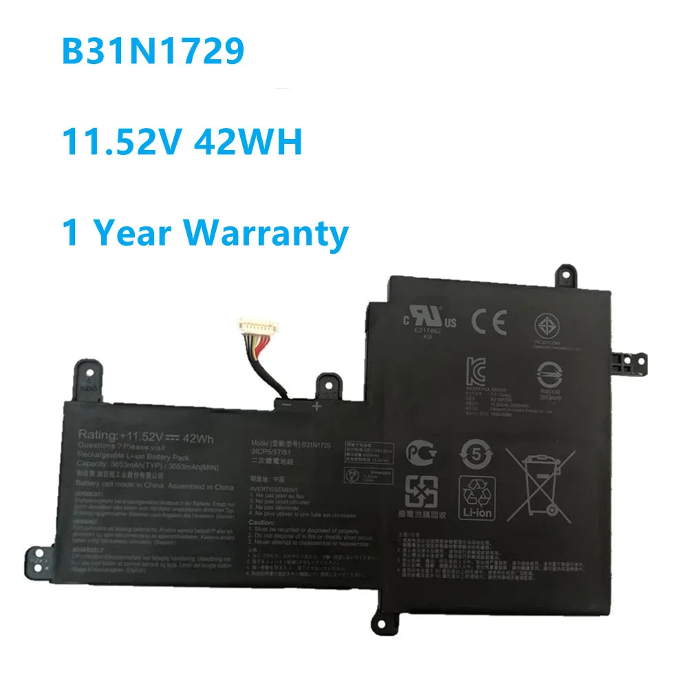 B31N1729 Аккумулятор для ноутбука ASUS VIVO BOOK S15 S530U S530UA S530UN X530FN X530FN-1A 11 52 V 42WhH | Компьютеры