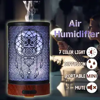 

12W 100ml Owl Pattern Intelligent LED Lamp Essential Oil Humidifier Air Aromatherapy Diffuser Purifier Noiseless Iron Mist Maker