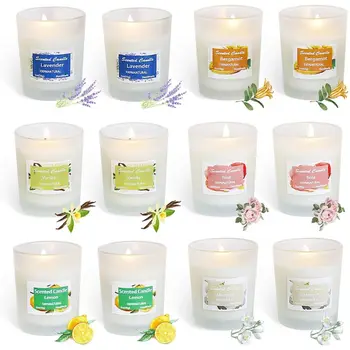 

Scented Candles Gifts Set for Women, Natural Soy Wax, Portable Glass Candles with Strongly Fragrance