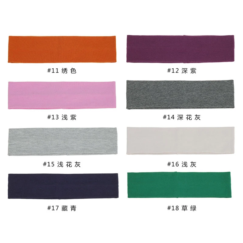 hair clips for thick hair Hot SaleHair Accessories Solid Color Cotton Headband Wide Turban Elastic Hair Band Yoga Headband Outdoor Fitness Sport Sweatband headbands for women