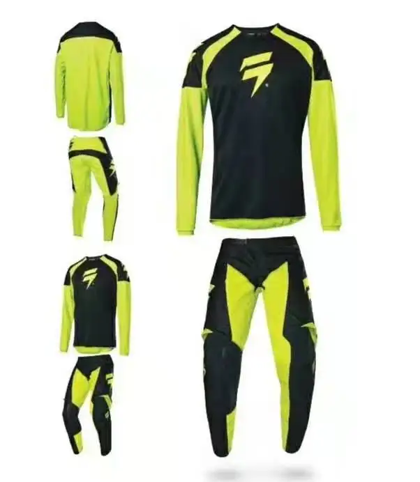 

2020 Whit3 Race Combo MX Enduro Off-road Motocross Suit Kit MTB DH MX Racing Jersey and Pants Adult Race Gear yellow