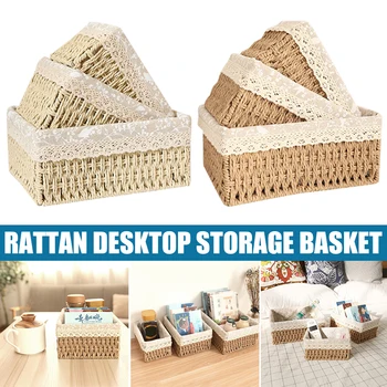 

Handmade Storage Baskets Woven Decorative Organizing Home Nesting Organizing Baskets for Bedroom Bathroom MYDING