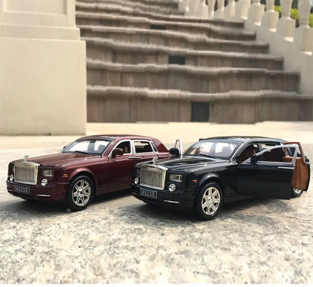 1:24 Scale Rolls Royce Металлический Литой Сплав автомобильная модель звуковой светильник