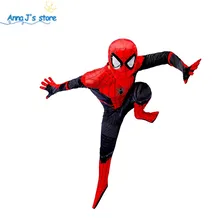 Детский карнавальный костюм «Человек-паук», «Железный человек», «зентай», «Человек-паук», «Супергерои», боди, Рождественский комбинезон для мальчиков, ppy533