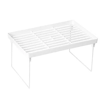 

New-Stacking Cabinet Shelf Rack Steel Metal Leg - Cupboard, Plate, Dish, Counter & Pantry Organizer Organization - Kitchen