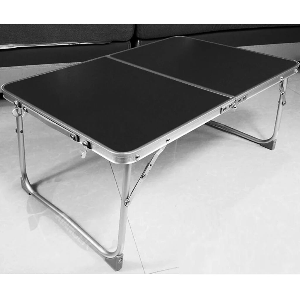 Aluminum Camping Folding Table Breakfast Serving Bed Tray Portable Picnic Table for Camping Hiking Outdoor Tools