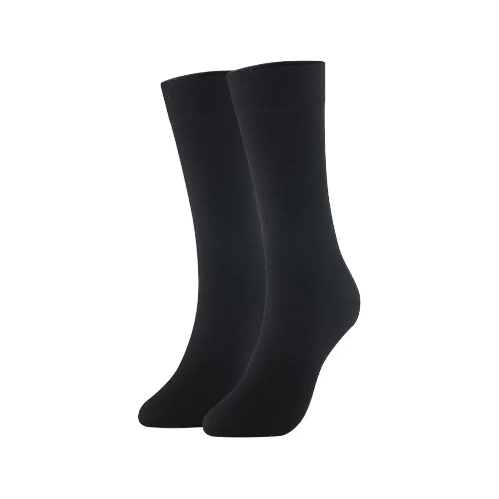 Мужские носки из бамбукового волокна длинные носки для высоких ботинок мужские деловые однотонные носки UK Размер 7-11 EUR Размер 40-46 VKMONY