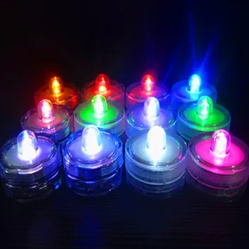 

12pcs Mini Rotary Switch LED Waterproof Candle Light Electronic Lamp for Fish Bar Swimming Pool Birthday PartyWedding Decoration