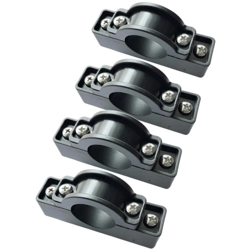 4pcs Fishing Boat Kayak Motor Mounting Bracket Holder Float Pole Clamp Clip