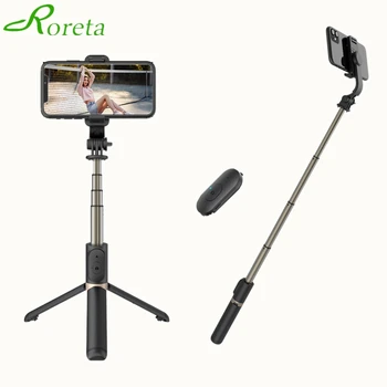 

High-quality aluminum alloy 4 In1 Bluetooth Wireless Selfie Stick Tripod Foldable Monopods Universal for Smartphones Cameras