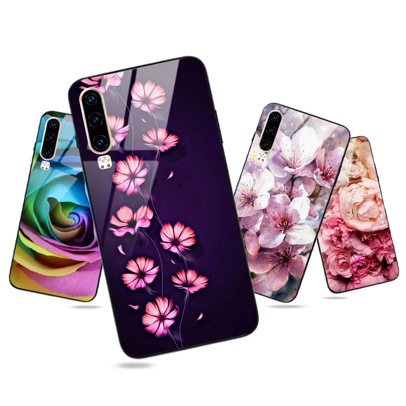 Жесткий чехол из поликарбоната для Huawei P30 PRO P20 Lite P10 с цветами P Smart 2019 2018 Plus