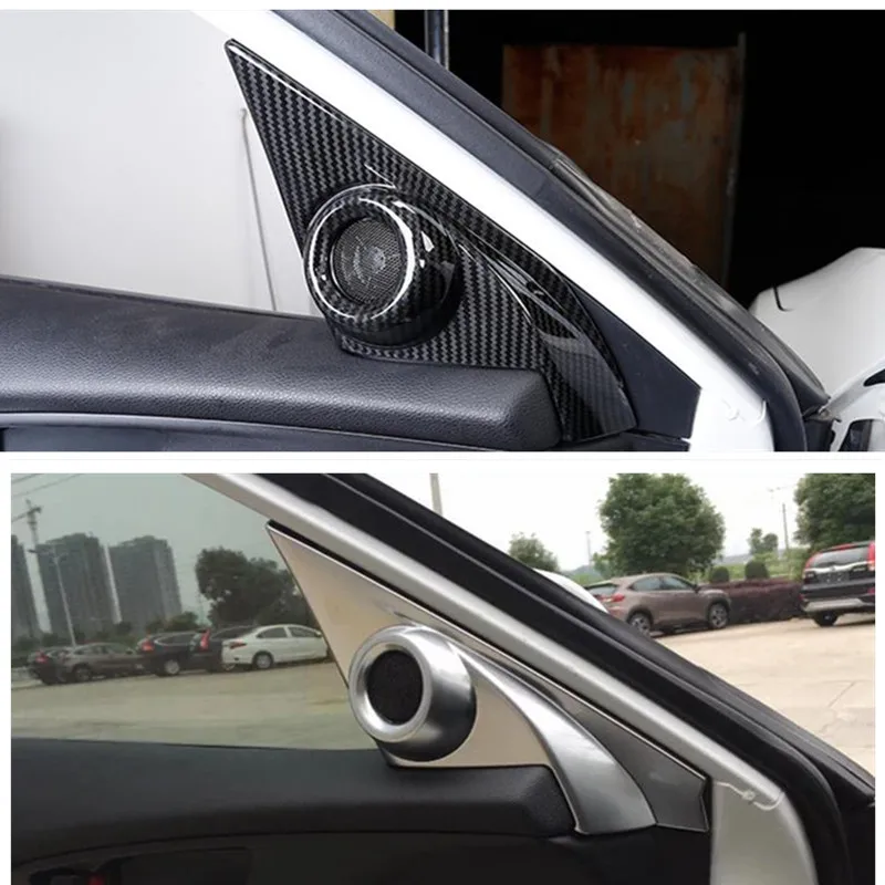 

Car A-pillar Speaker Trim Frame ABS Carbon Fiber Style Interior Decoration Accessories For Honda Civic 2019 2018 2017 2016