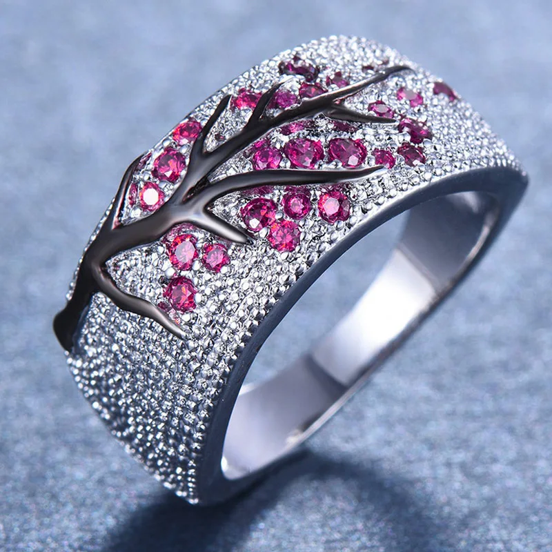 Модное кольцо для влюбленных, серебряное кольцо, подарок на день Святого Валентина, тарелка с серебряным цирконием, уникальное кольцо для любви