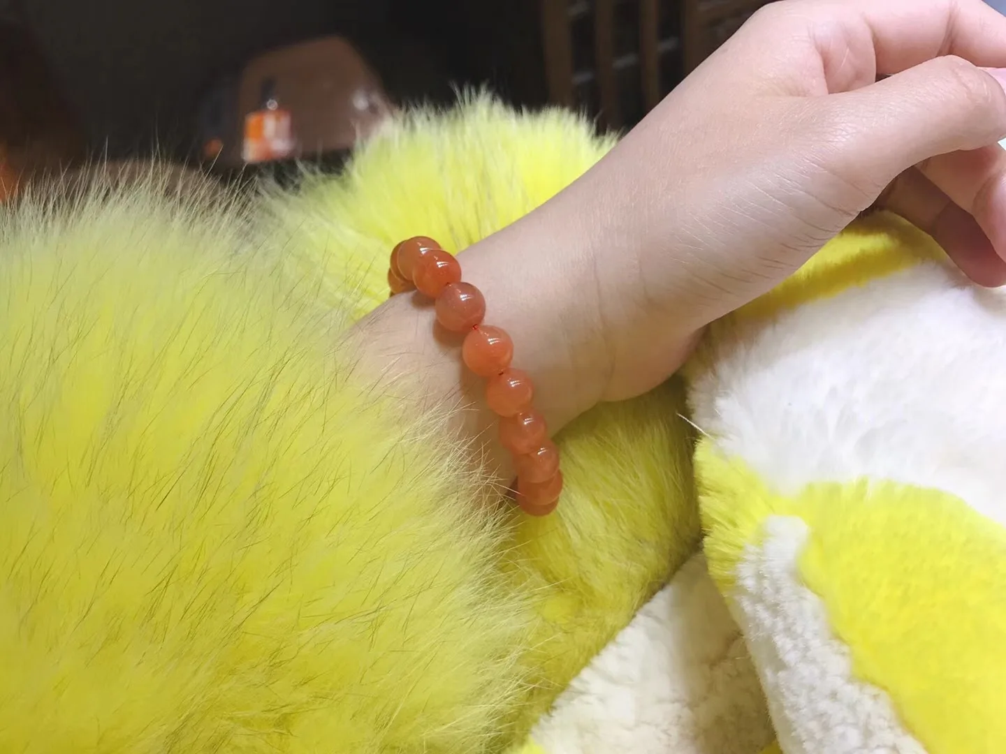 

Natural Red Crystal Bracelets Crystal Clean Versitile Fashion Elegant And Generous Granule round Full Simple