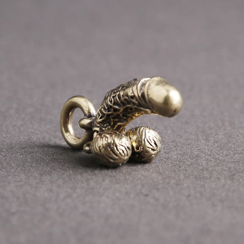 brass man penis pendant (11)