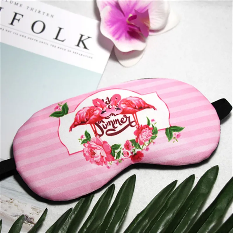 Pink Flamingo Мультфильм маска для сна милый повязка Мягкая маска для глаз креативный подарок для глаз Путешествия отдыха аппарат для сна глазную повязку затенение маски для глаз - Цвет: Pink Flamingo