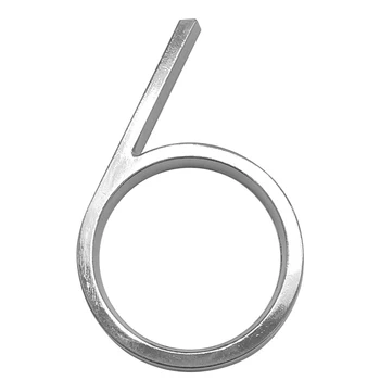

5 in Floating House Number #6 Letter A B C Name Plate Door Alphabet Letters Dash Slash Sign 5 Inch.Zinc Alloy Satin Nickel