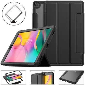 

HXCASE for Samsung Galaxy Tab A 10 1 2019 Case T510 T515 10.1 inch Tablet Transparent Back Cover Ultra Slim Leather Smart Cover
