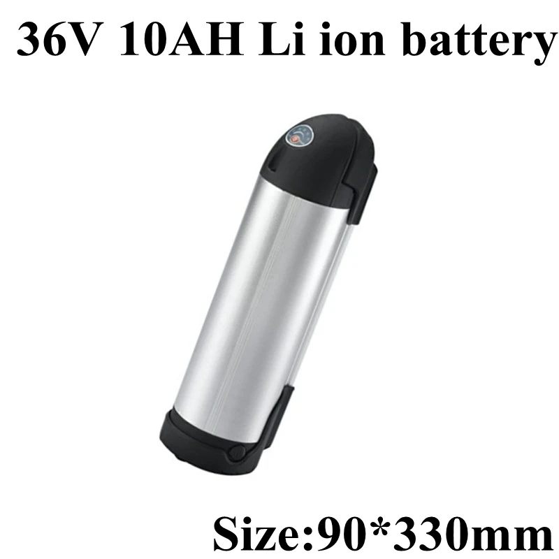 

Portabke Kettle Battery 36V 10Ah Rechargeable Li-ion Battery Pack with BMS for 250W 350W 500W Electric Bike Scooter+2A Charger