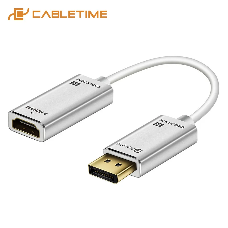 Переходник CABLETIME DP в HDMI адаптер M/F 4K 30 Гц порт дисплея для Macbook HDTV проектора камеры