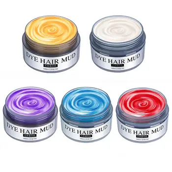 

Temporary Hair Coloring High-quality Pigment Security Wax DIY Dye Cream One-time Molding Paste Disposable Styling Tools
