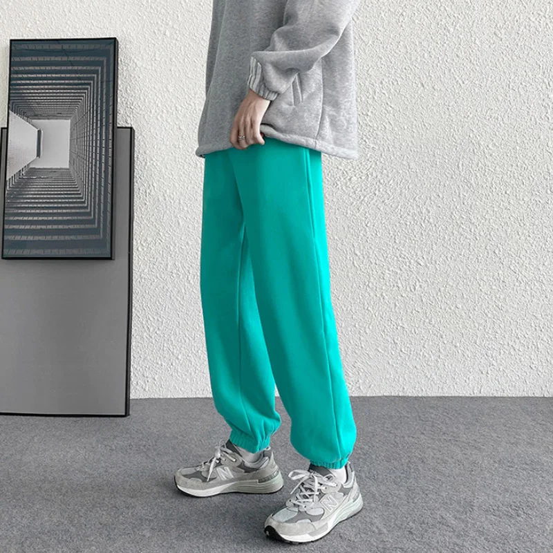 

Autumn New Sweatpants Solid Colors Streetwear Sweat Jogger Pants Fashion Drawstring Waist Track Gym Bottoms 5XL