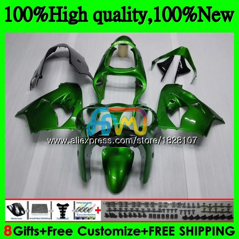 ZX900 комплект для KAWASAKI ZX900CC ZX9 Металл Зеленый R ZX 9R 9 R 900 900CC 30BS. 5 ZX-9R 2000 2001 2002 2003 ZX9R 00 01 02 03 обтекатель - Цвет: No. 1