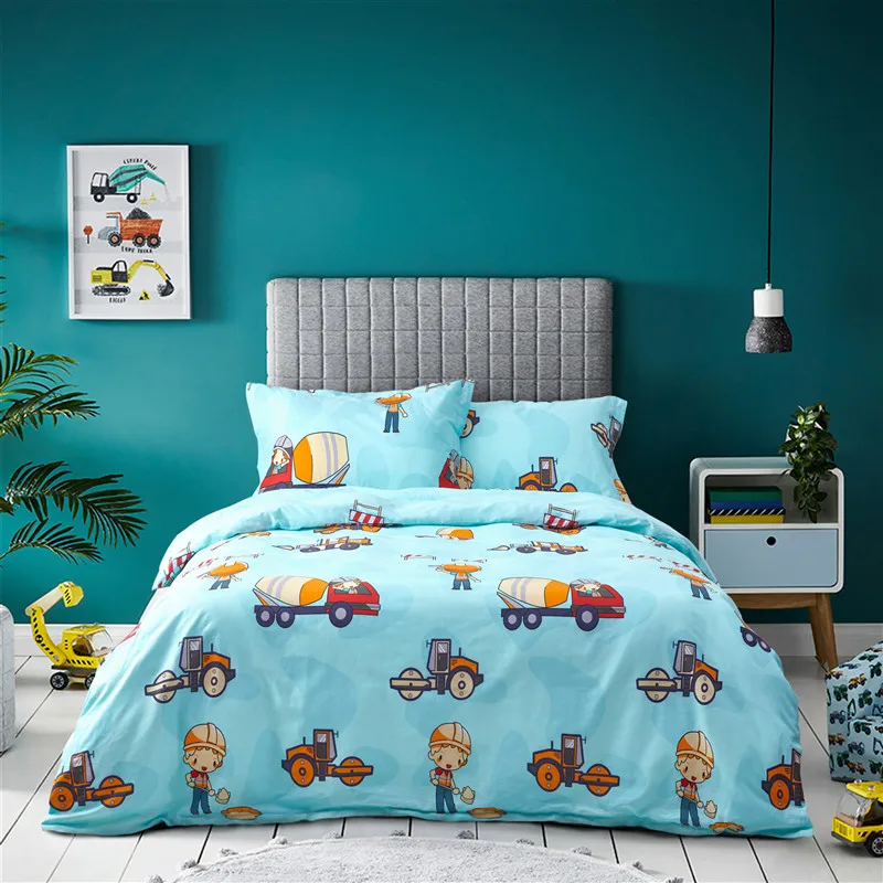 Boys Blue Bedding Set 100 Cotton Airplane Duvet Cover Set 3 Or