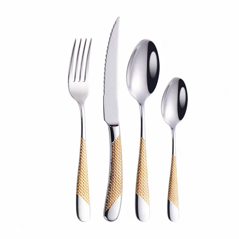 Cutlery Set Stainless Steel Cutlery Set Home Tableware Cutlery Set Golden Cutlery Stainless Steel Dinnerware Set Silverware Complete Fork Spoons Knives