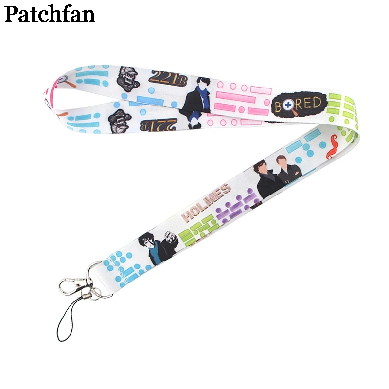 

Patchfan Sherlock Morse code Lanyards id badge phone holders necklace keys neck straps id badge holders webbing ribbons A2286