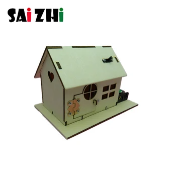 

Saizhi Creative DIY Lighted house Model Building Kits Assembly Toy Gift for Children STEAM Experiments Laboratory