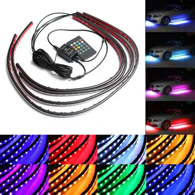 4x Водонепроницаемый RGB 5050 SMD гибкая светодиодная лента под трубкой система