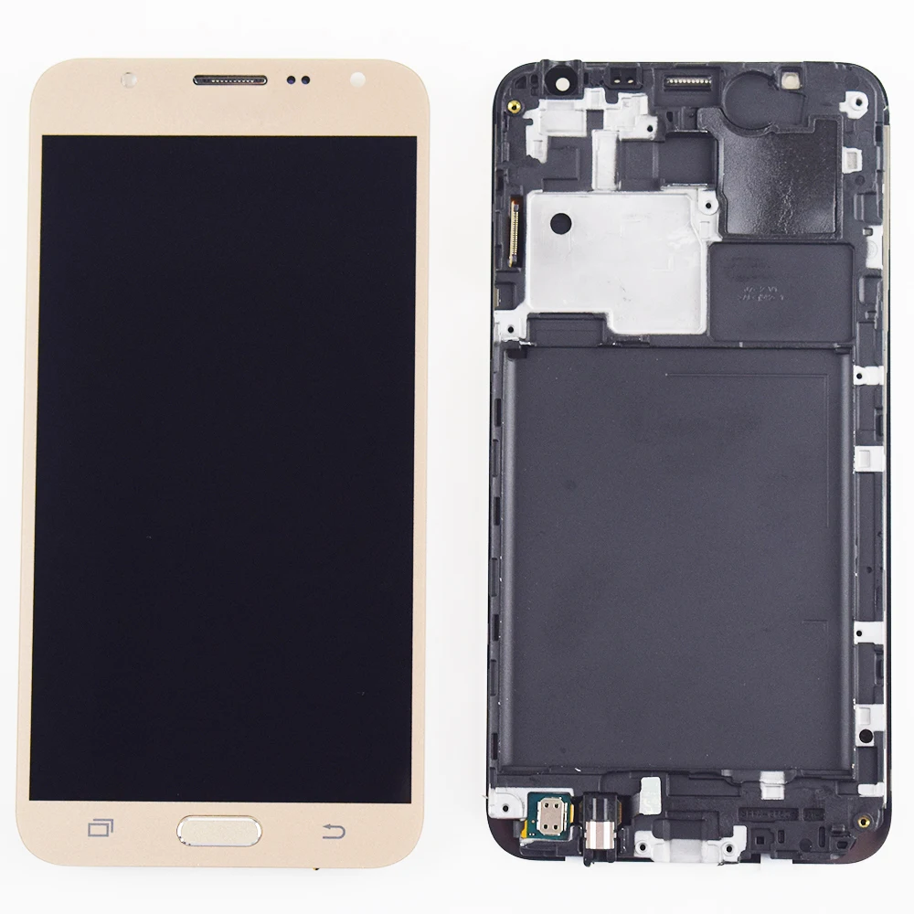 Для samsung Galaxy J7 J700 SM-J700F J700M J700H/DS lcd дисплей J7 lcd дисплей сенсорный датчик экрана в сборе рамка