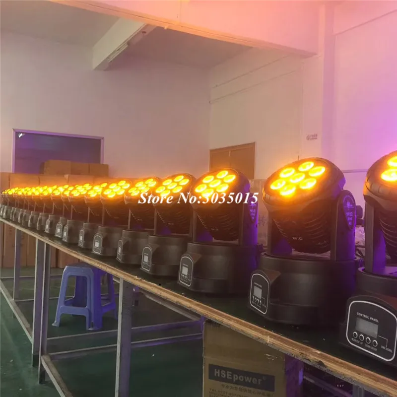 4 шт./партия светодиодный светильник с подвижной головкой 7x18 Вт RGBWA+ UV 6в1 DMX 12/16 каналов сценический свет ди-джей в ночном клубе вечерние дискотеки