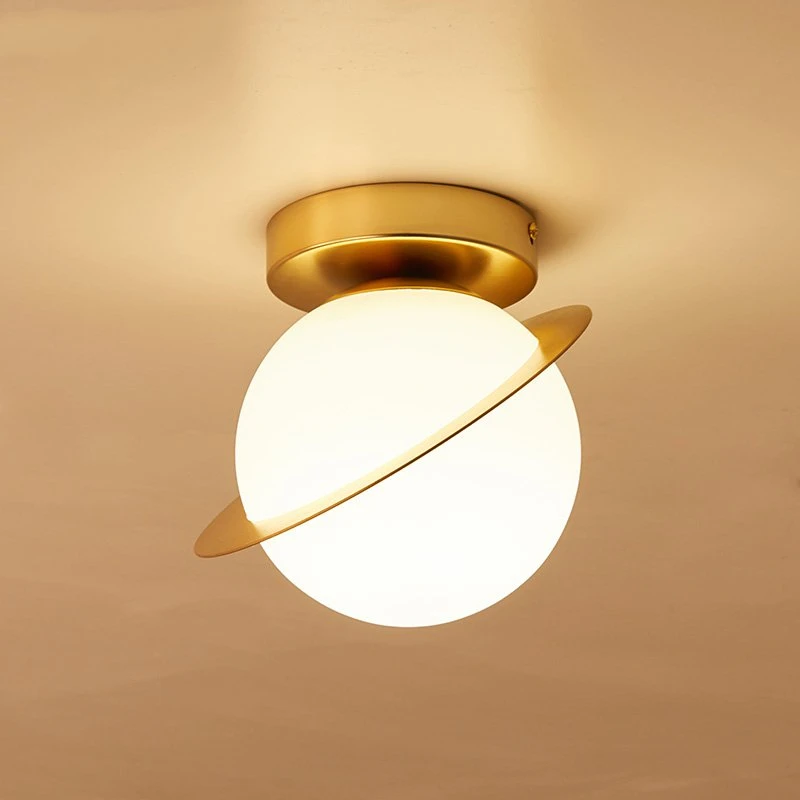 

Modern Glass Planet LED Ceiling Light for Living Room Kitchen Bedroom Gold Ceiling Lamp Indoor Home Decor Ceiling Light Fixtures