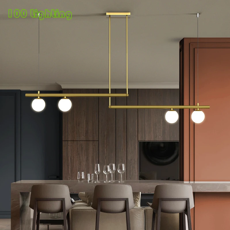 Modern Minimalist LED Chandeliers Restaurant Bar Kitchen Pendant lamp Coffee Shop Hanging Light Fixture 110-260V Loft Suspension