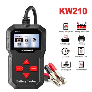 

KONNWEI KW210 Car battery diagnostic tool automatic smart 12V Analyzer 100 to 2000CCA Cranking Car Battery-Tester diagnostic car