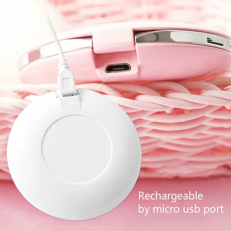 Светящееся мини-зеркало, портативное, светодиодный, usb зарядка, зеркало для макияжа с лампой, для макияжа, для девушек, для переноски, круглое, маленькое зеркало для женщин