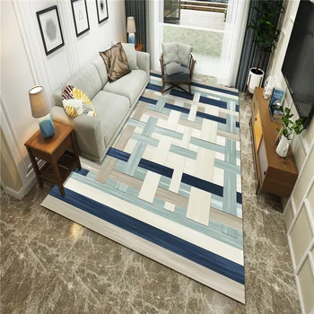 

Printed Rug Bedroom Bathroom Non-slip Geometric Pattern Furry Nordic Children's Rug And Baby Activity Mat Office Mat Customizab