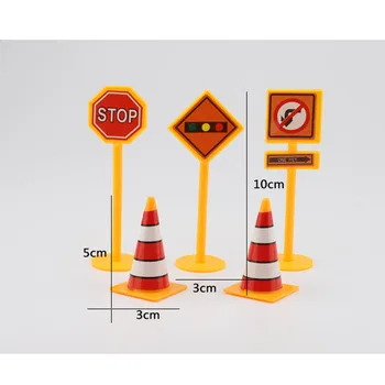 

Cake Decoration Decoration Engineering Vehicle Traffic Sign Road Sign Road block Cake Baking Scene Dress Up Toy Accessories