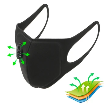 

5/10/20/50Pcs Face Mouth Mask Black Activated Carbon Filter Reusable Running Cycling Mask Washable Respirator Masques