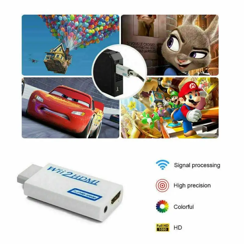 Для Wii TO HDMI конвертер 2HDMI с 3 5 мм аудио выходом адаптер Портативный Unviersal для ПК HDTV