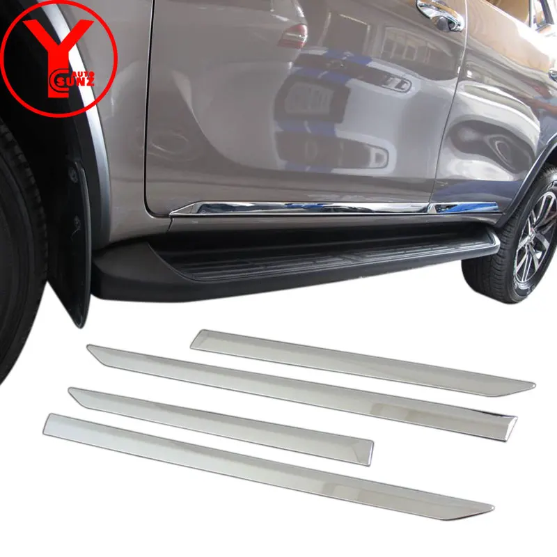 Хромированная боковая Обшивка двери ABS для Toyota FORTUNER Hilux SW4 2015 2016 2017 2018 2019