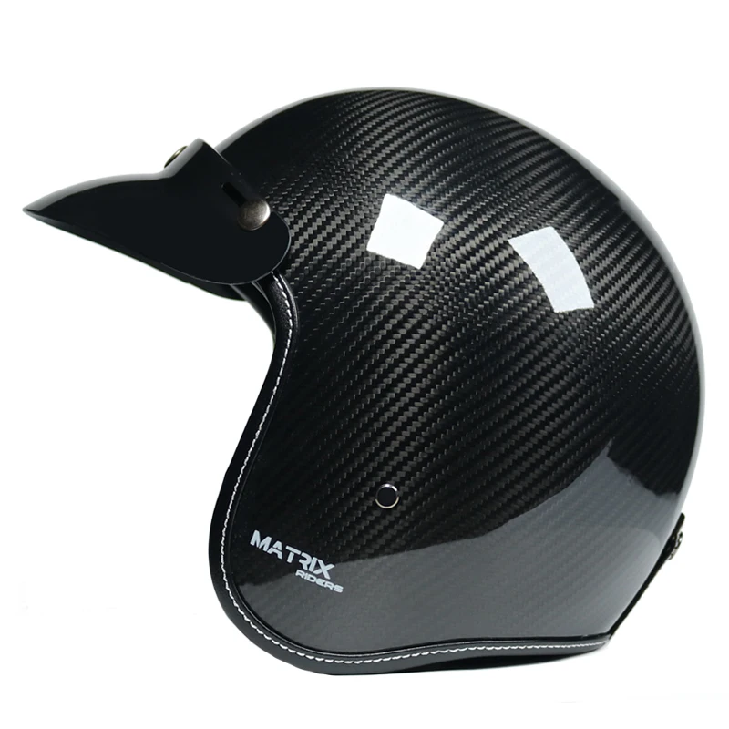 Moto rcycle шлем карбоновый jet Винтаж шлем с открытым лицом Ретро 3/4 половина шлем casco moto capacete moto крест moto rcycle - Цвет: 4