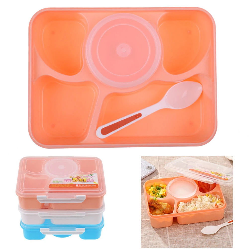 Ланч-бокс экологичный Bento box Microwavable контейнер для хранения еды с столовой утварью миска для супа для детей для пикника