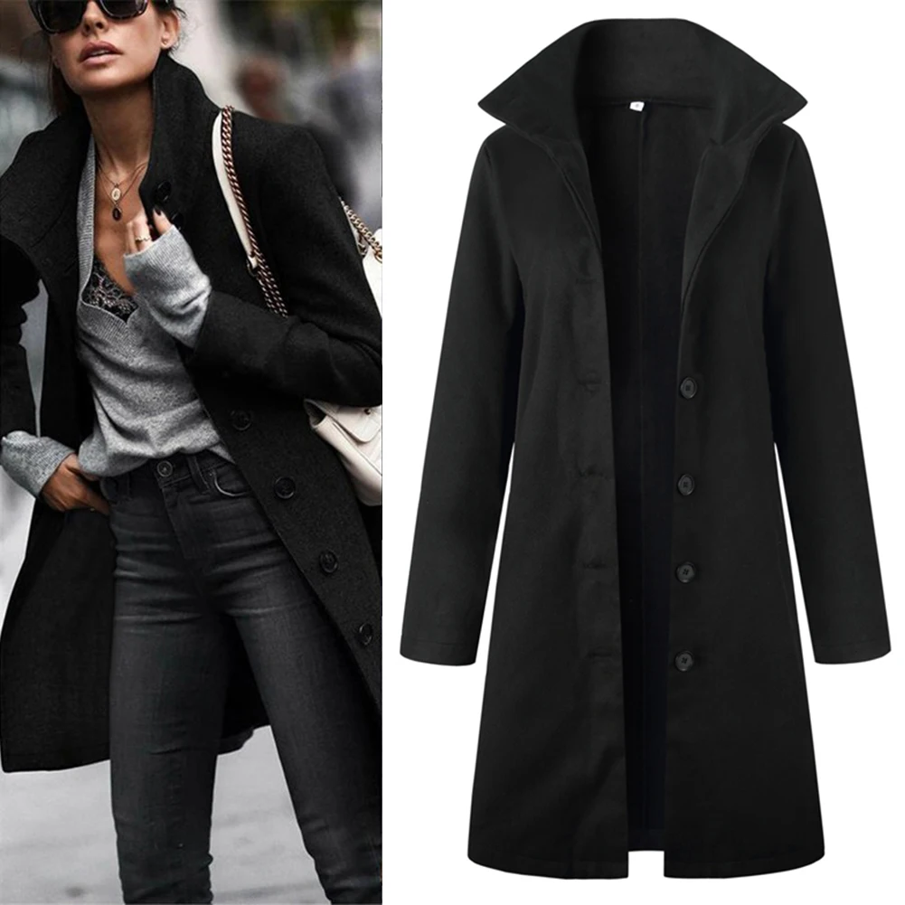 Новинка, Женское пальто veste femme, с длинным рукавом, с отложным воротником, верхняя одежда, куртка, повседневная, осень, зима, элегантное пальто