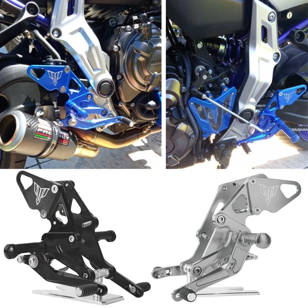 Для Yamaha MT07 FZ07 MT FZ 07 2013 2020 19 регулируемый задний комплект Rearsets ног аксессуары для